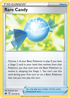 Rare Candy z edície Crown Zenith, karta č.141