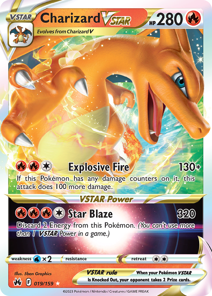 Charizard VSTAR z edície Crown Zenith, karta č.19