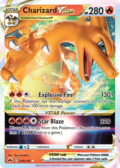Charizard VSTAR z edície Crown Zenith, karta č.19