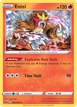 Entei z edície Crown Zenith, karta č.21