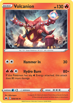 Volcanion z edície Crown Zenith, karta č.26