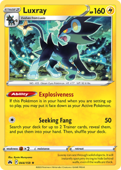 Luxray z edície Crown Zenith, karta č.44