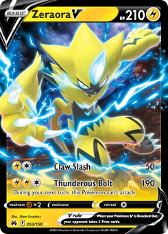 Zeraora V z edície Crown Zenith, karta č.53