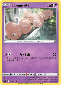 Exeggcute z edície Crown Zenith, karta č.57