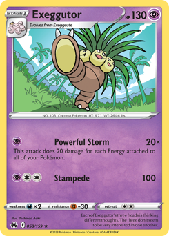 Exeggutor z edície Crown Zenith, karta č.58
