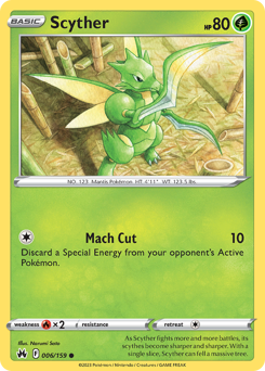 Scyther z edície Crown Zenith, karta č.6