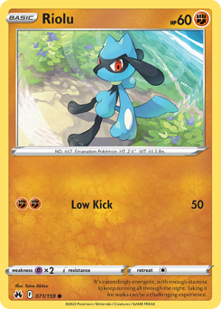 Riolu z edície Crown Zenith, karta č.71