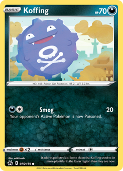 Koffing z edície Crown Zenith, karta č.75