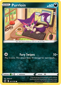Purrloin z edície Crown Zenith, karta č.77