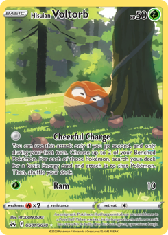 Hisuian Voltorb z edície Crown Zenith Galarian Gallery, karta č.GG01