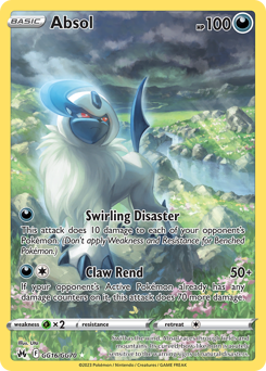 Absol z edície Crown Zenith Galarian Gallery, karta č.GG16