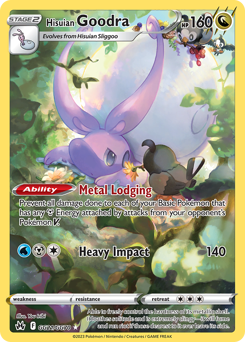 Hisuian Goodra z edície Crown Zenith Galarian Gallery, karta č.GG21