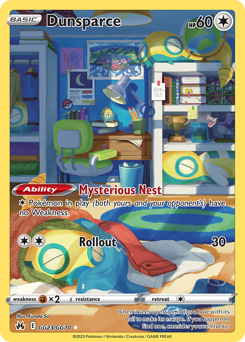 Dunsparce z edície Crown Zenith Galarian Gallery, karta č.GG23