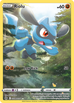 Riolu z edície Crown Zenith Galarian Gallery, karta č.GG26