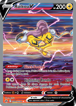 Raikou V z edície Crown Zenith Galarian Gallery, karta č.GG41