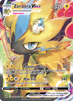 Zeraora VMAX z edície Crown Zenith Galarian Gallery, karta č.GG42