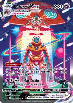 Deoxys VMAX z edície Crown Zenith Galarian Gallery, karta č.GG45