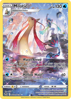 Milotic z edície Silver Tempest Trainer Gallery, karta č.TG02