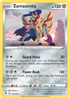 Zamazenta z edície Rebel Clash, karta č.140