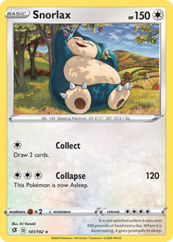 Snorlax z edície Rebel Clash, karta č.141