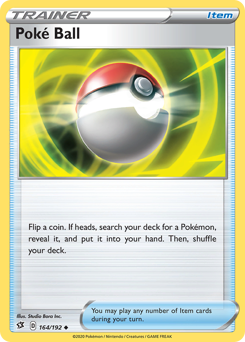 Poké Ball z edície Rebel Clash, karta č.164