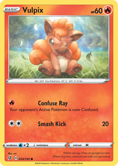 Vulpix z edície Rebel Clash, karta č.24