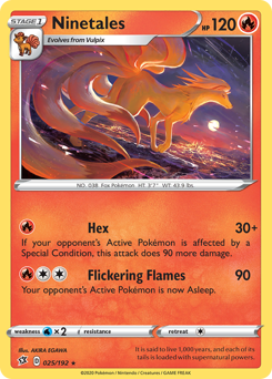 Ninetales z edície Rebel Clash, karta č.25