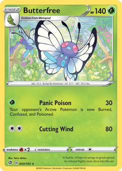 Butterfree z edície Rebel Clash, karta č.3