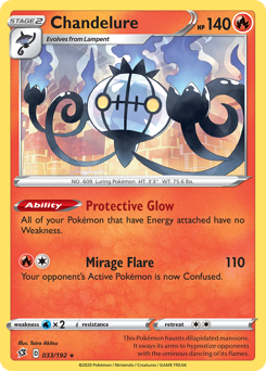 Chandelure z edície Rebel Clash, karta č.33