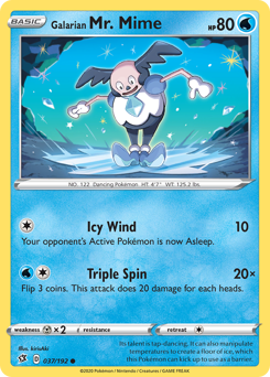 Galarian Mr. Mime z edície Rebel Clash, karta č.37