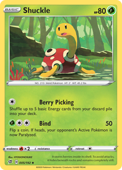 Shuckle z edície Rebel Clash, karta č.5