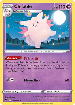 Clefable z edície Rebel Clash, karta č.75