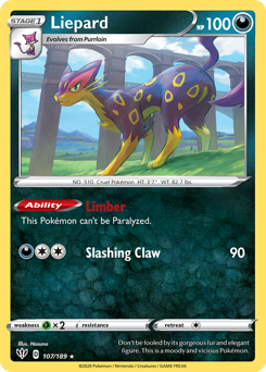 Liepard z edície Darkness Ablaze, karta č.107