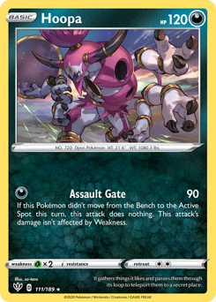 Hoopa z edície Darkness Ablaze, karta č.111