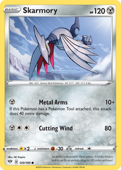 Skarmory z edície Darkness Ablaze, karta č.120
