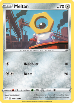 Meltan z edície Darkness Ablaze, karta č.129