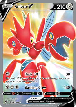 Scizor V z edície Darkness Ablaze, karta č.183