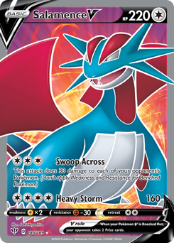 Salamence V z edície Darkness Ablaze, karta č.185