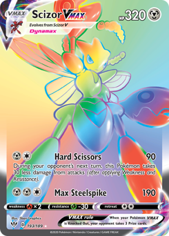 Scizor VMAX z edície Darkness Ablaze, karta č.193