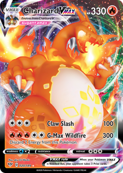Charizard VMAX z edície Darkness Ablaze, karta č.20