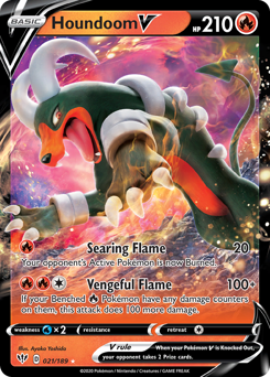 Houndoom V z edície Darkness Ablaze, karta č.21