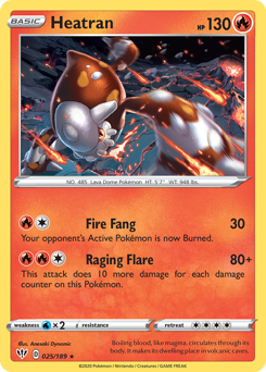Heatran z edície Darkness Ablaze, karta č.25