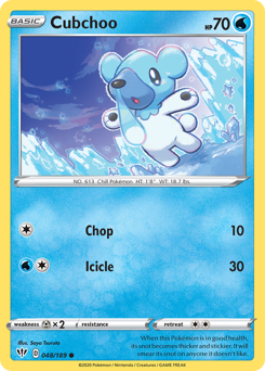 Cubchoo z edície Darkness Ablaze, karta č.48