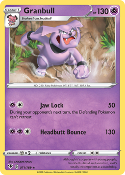 Granbull z edície Darkness Ablaze, karta č.71