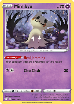 Mimikyu z edície Darkness Ablaze, karta č.81