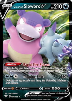 Galarian Slowbro V z edície Darkness Ablaze, karta č.99