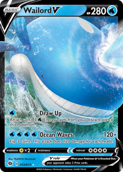 Wailord V z edície Champion's Path, karta č.13