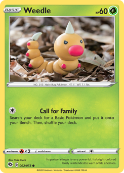 Weedle z edície Champion's Path, karta č.2