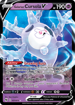Galarian Cursola V z edície Champion's Path, karta č.21