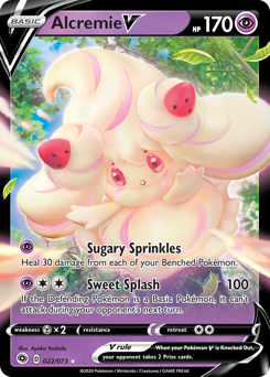 Alcremie V z edície Champion's Path, karta č.22